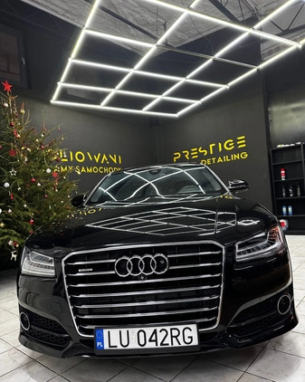 Audi A8 cena 124900 przebieg: 155000, rok produkcji 2015 z Lublin małe 326